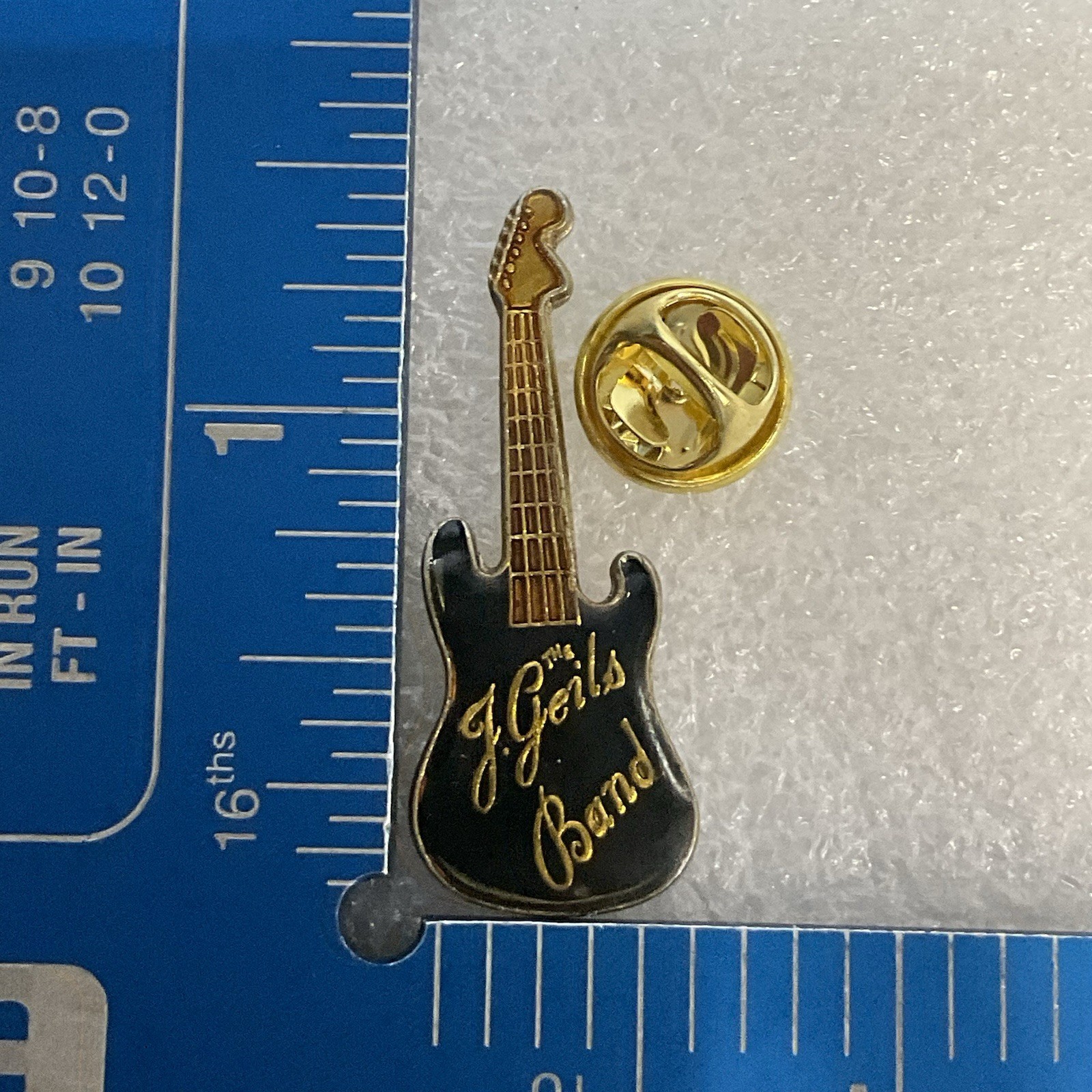 The J Geils Band Black &Gold Guitar Enamel Metal Pin Pinback GnuCollectibles Vtg - Image 7
