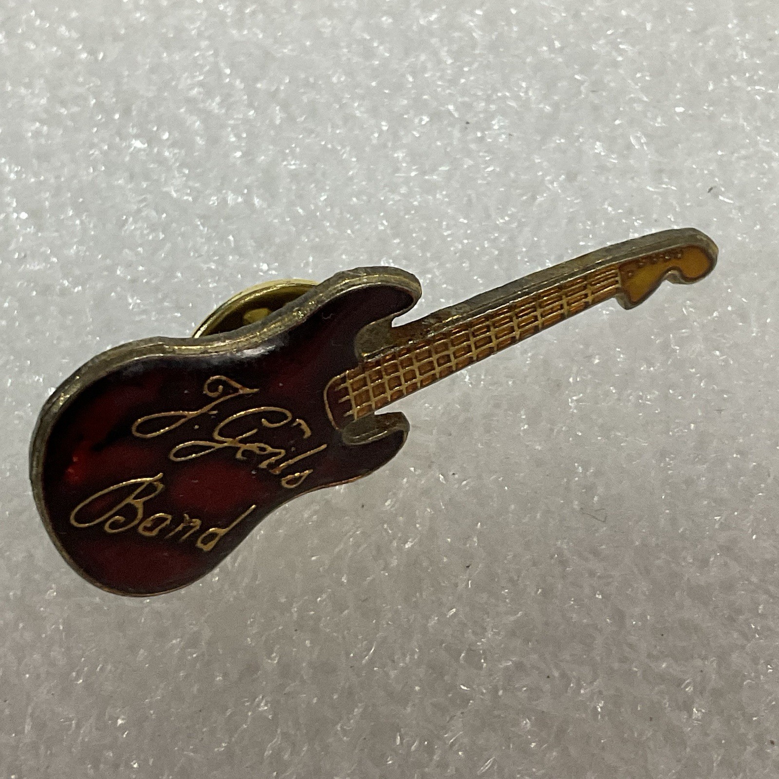 The J Geils Band Vtg Red & Gold Guitar Enamel Metal Pin Pinback GnuCollectibles - Image 4