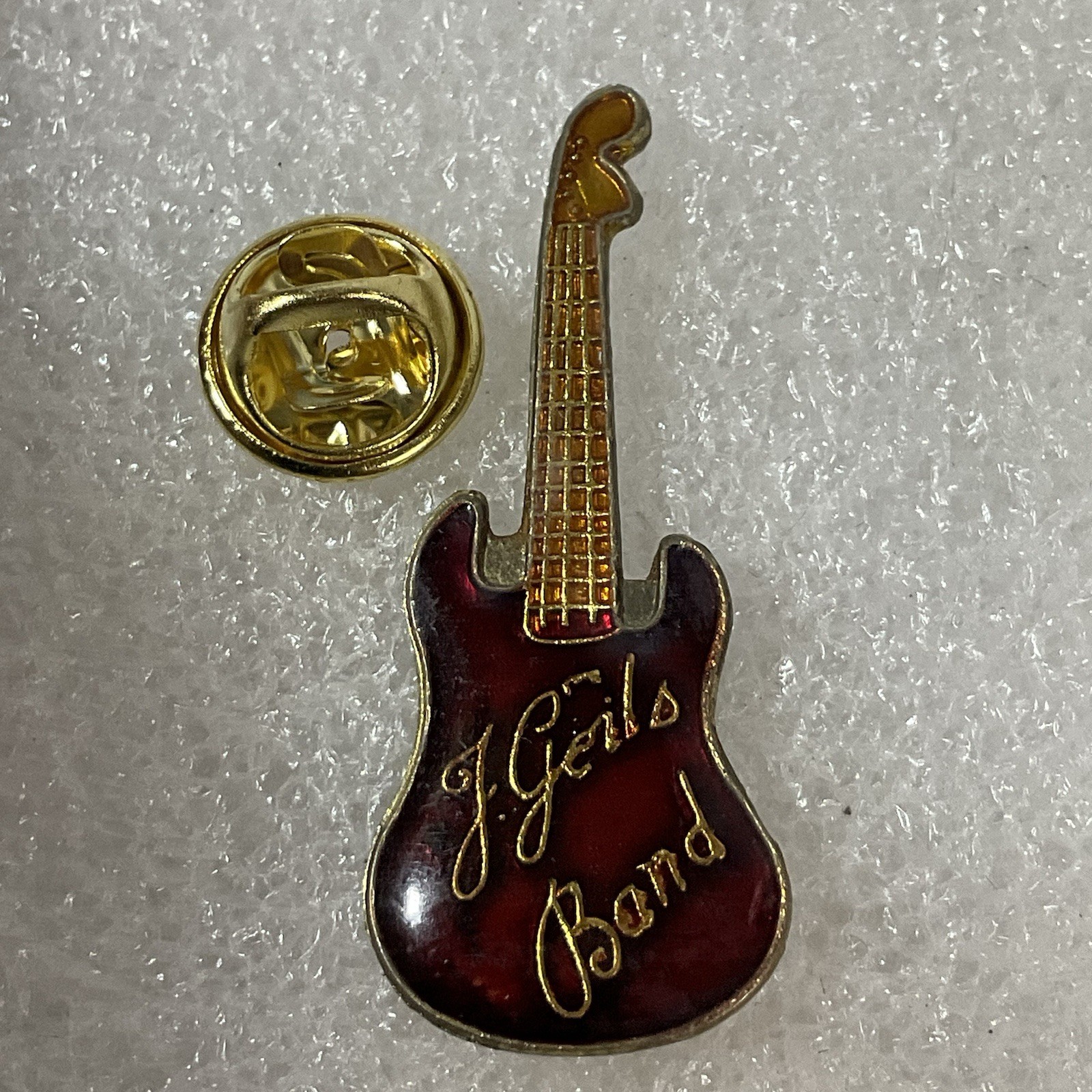 The J Geils Band Vtg Red & Gold Guitar Enamel Metal Pin Pinback GnuCollectibles - Image 7