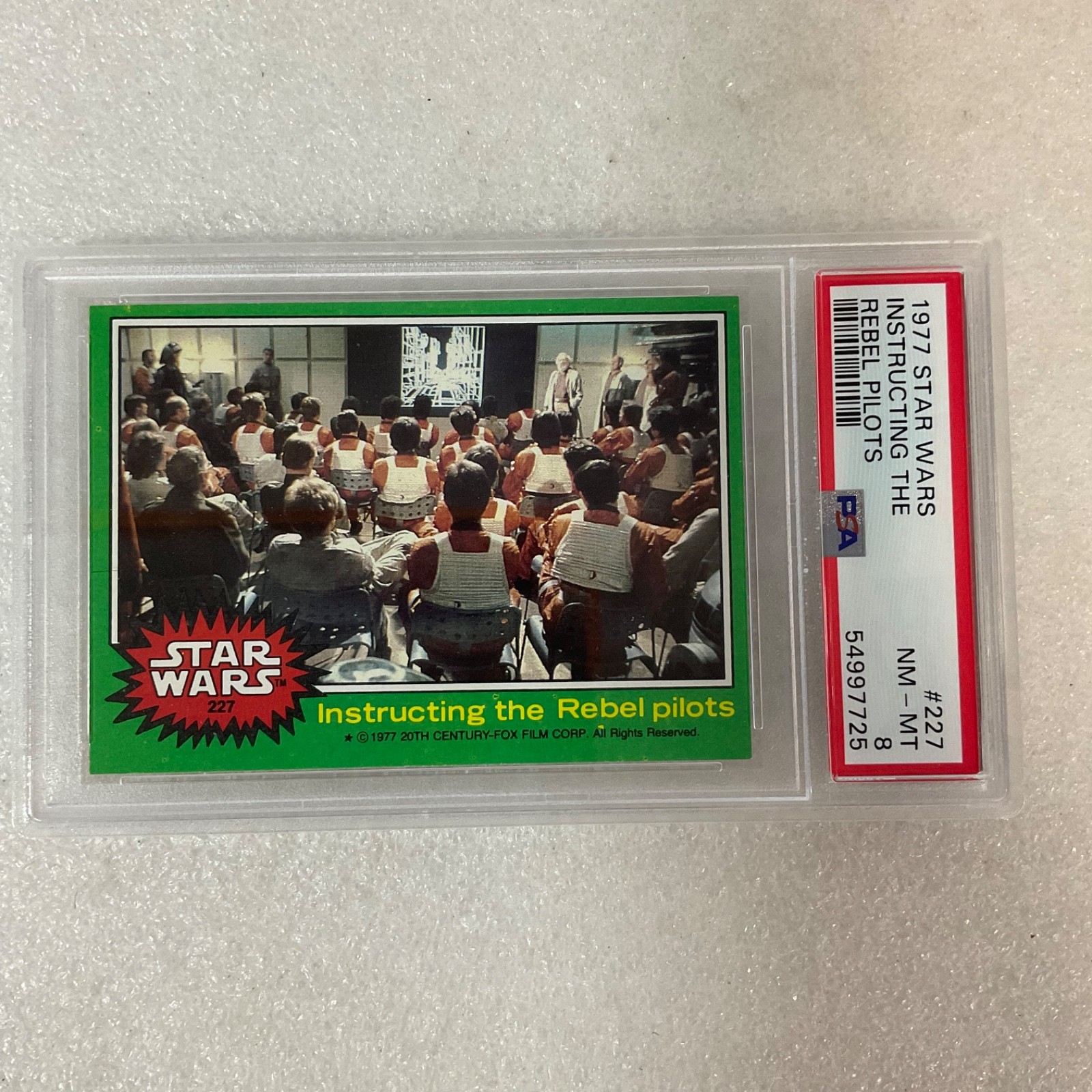 1977 Star Wars #227 Instructing Rebel Pilots PSA 8 CERT#54997725 - Image 1