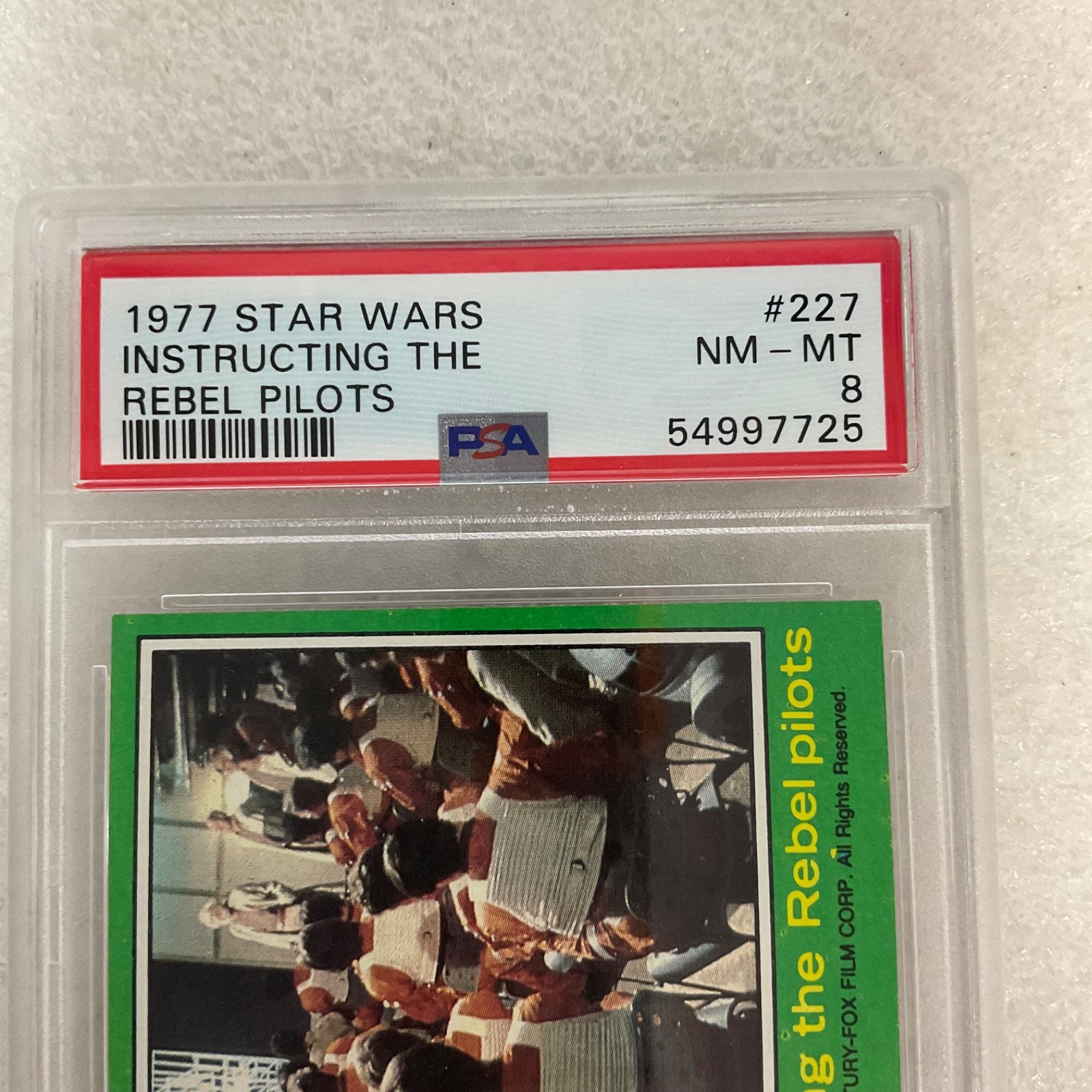 1977 Star Wars #227 Instructing Rebel Pilots PSA 8 CERT#54997725 - Image 3