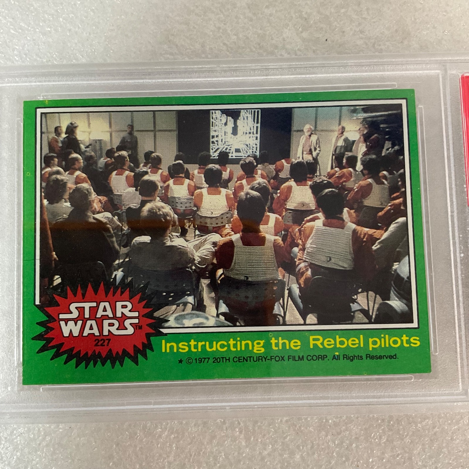 1977 Star Wars #227 Instructing Rebel Pilots PSA 8 CERT#54997725 - Image 4