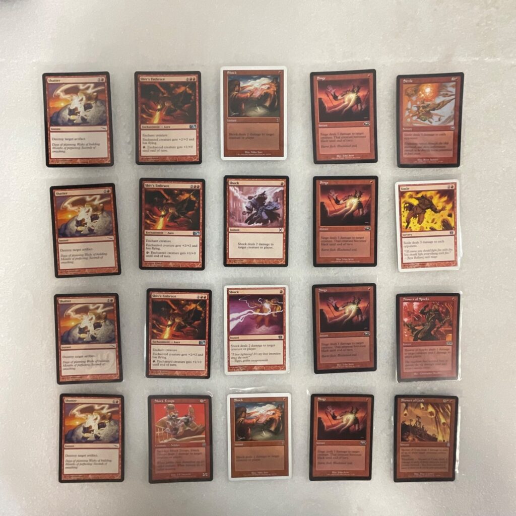MTG 20 Card Red Lot Shock Shiv's Embrace Shatter Mixed Sets - Image 1