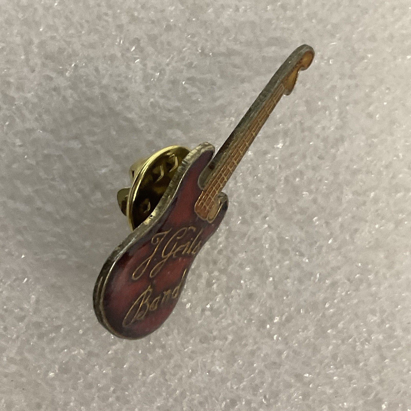 The J Geils BandRed & Gold Vtg Guitar Enamel Metal Pin Pinback GnuCollectibles - Image 5