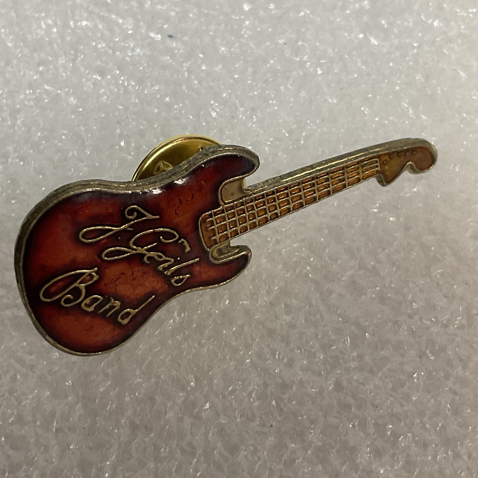 J Geils BandRed & Gold Guitar Enamel Metal Pin Pinback Vtg GnuCollectibles - Image 4