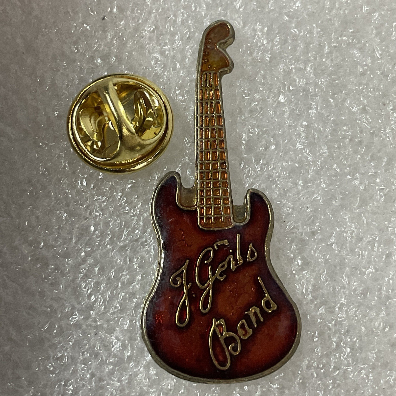 J Geils BandRed & Gold Guitar Enamel Metal Pin Pinback Vtg GnuCollectibles - Image 7