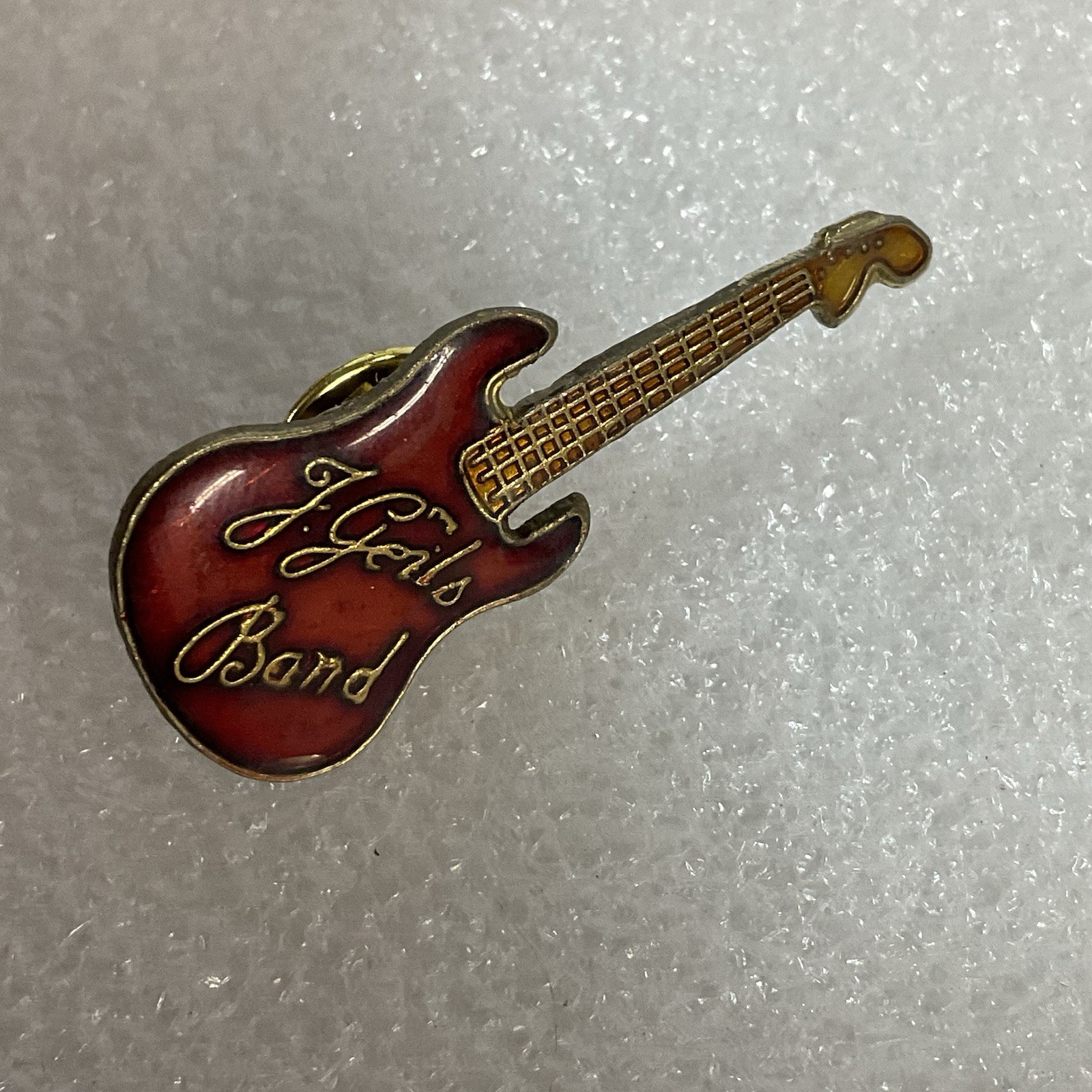 The J Geils BandRed & Gold Guitar Enamel Metal Pin Vtg Pinback GnuCollectibles - Image 8