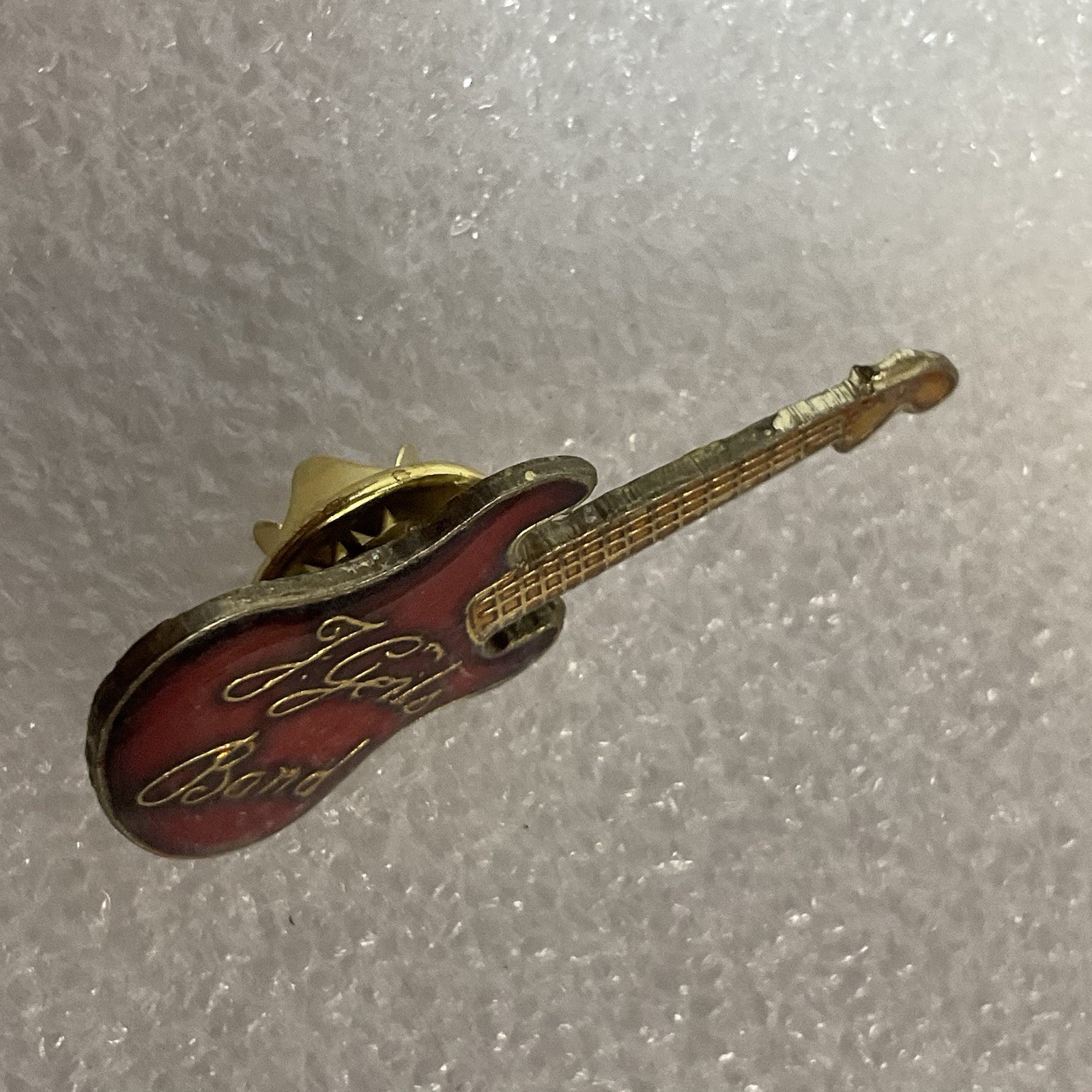 The J Geils BandRed & Gold Guitar Enamel Metal Pin Vtg Pinback GnuCollectibles - Image 7