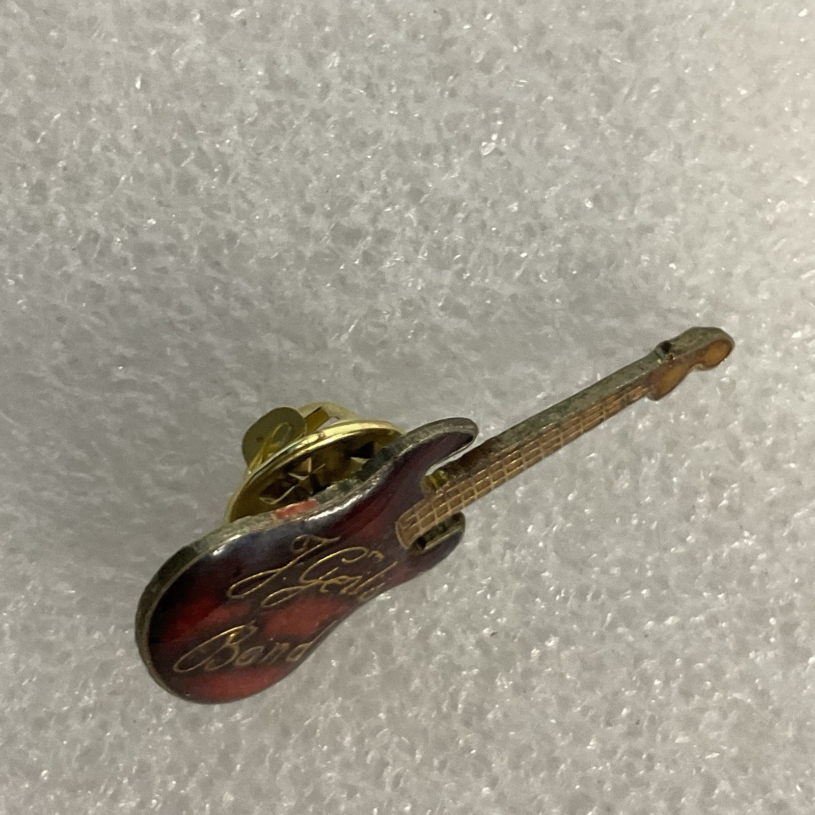 The J Geils BandRed & Gold Guitar Enamel Metal Vtg Pin Pinback GnuCollectibles - Image 5