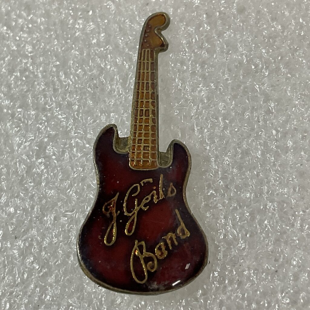 The J Geils BandRed & Gold Guitar Enamel Vtg Metal Pin Pinback GnuCollectibles - Image 1