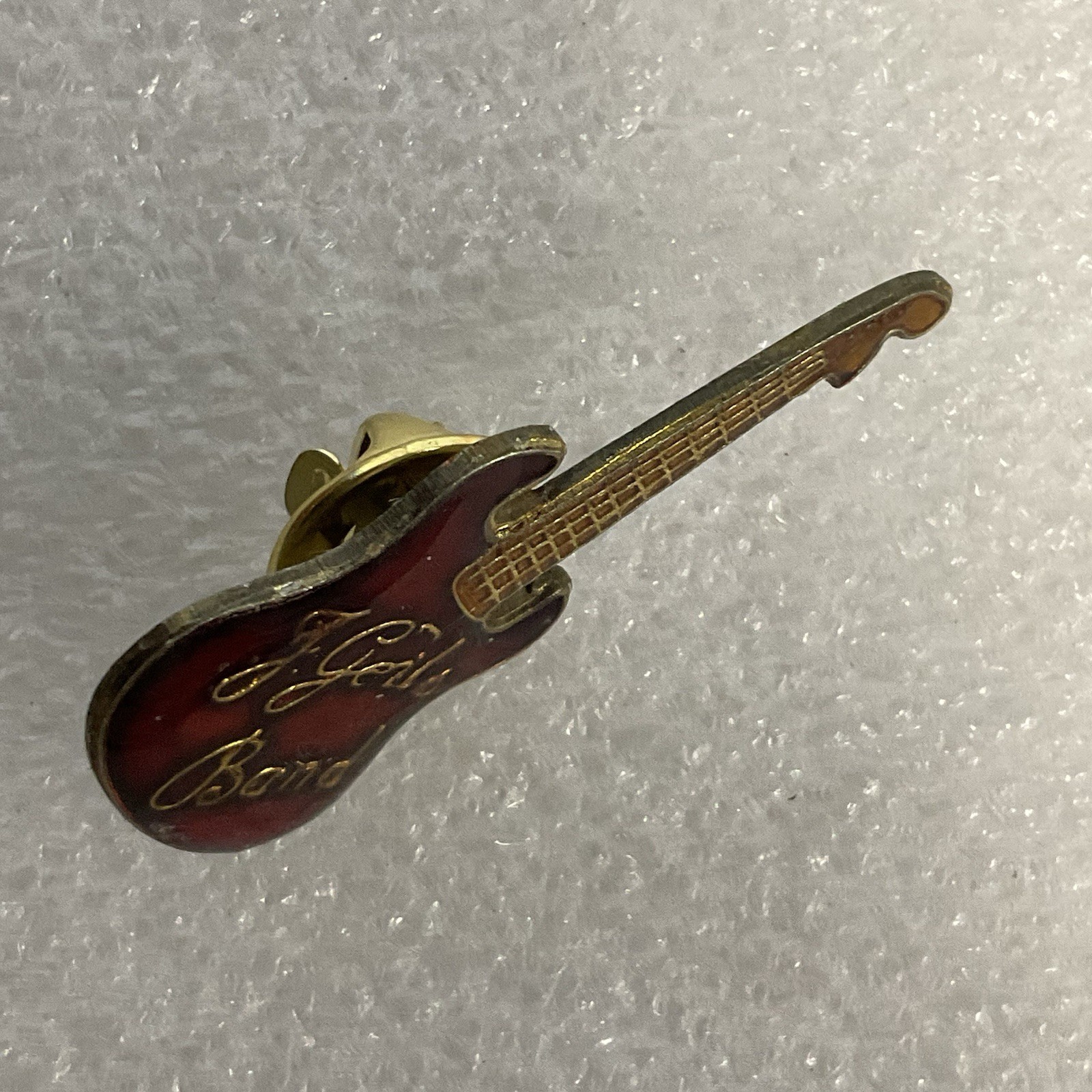 The J Geils BandRed & Gold Guitar Enamel Vtg Metal Pin Pinback GnuCollectibles - Image 3