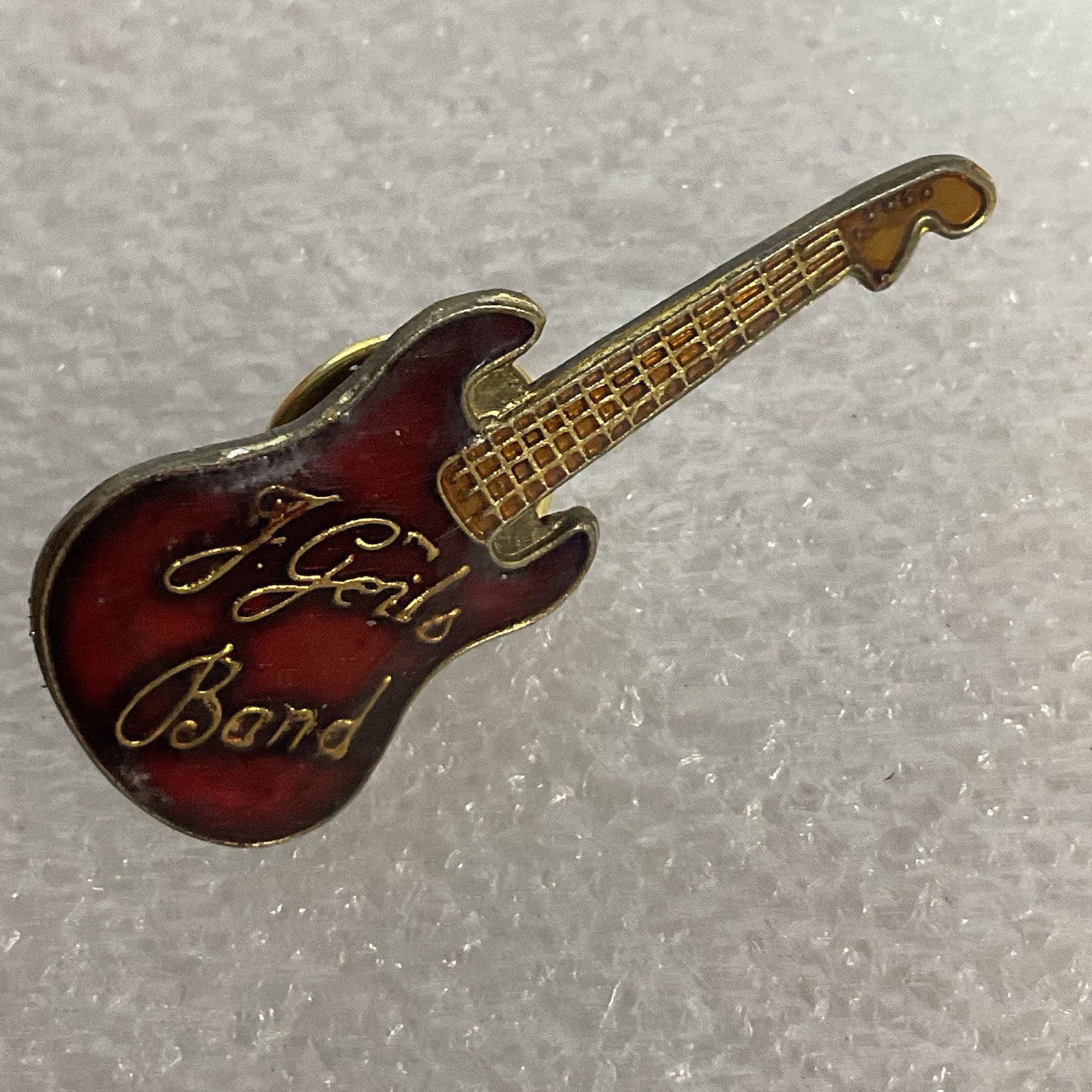 The J Geils BandRed & Gold Guitar Enamel Vtg Metal Pin Pinback GnuCollectibles - Image 4