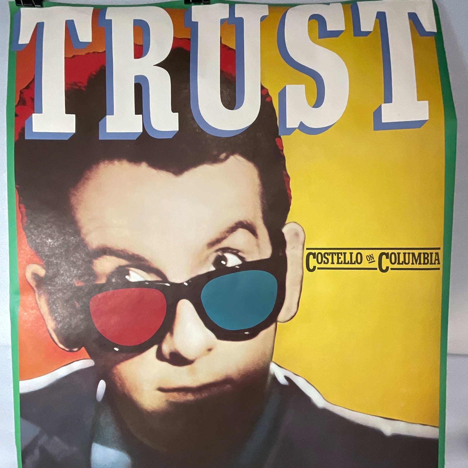 Elvis Costello Trust Poster 33in x 48in Columbia Promo Vintage Wall Art - Image 2
