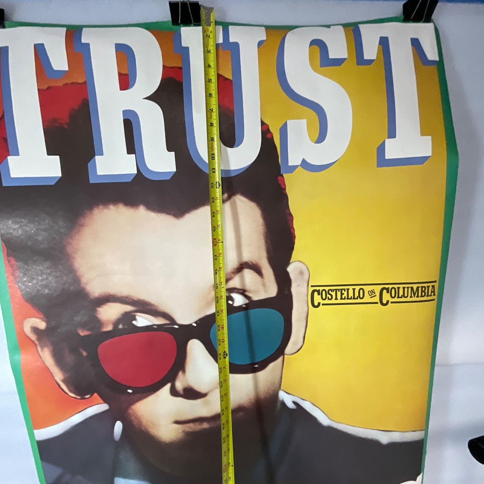 Elvis Costello Trust Poster 33in x 48in Columbia Promo Vintage Wall Art - Image 9