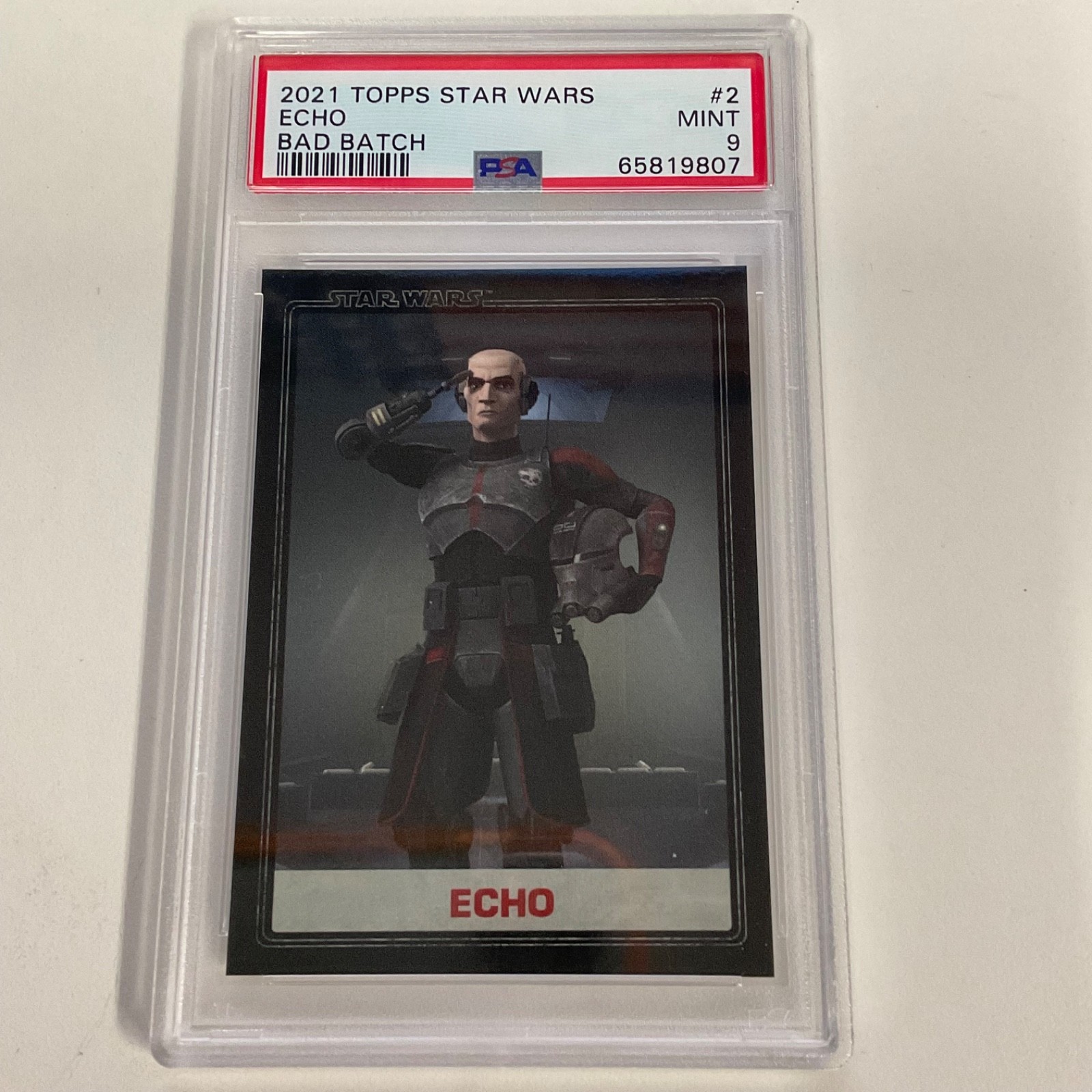 Star Wars 2021 Topps Echo Bad Batch #2 PSA 9 CERT#65819807 - Image 3