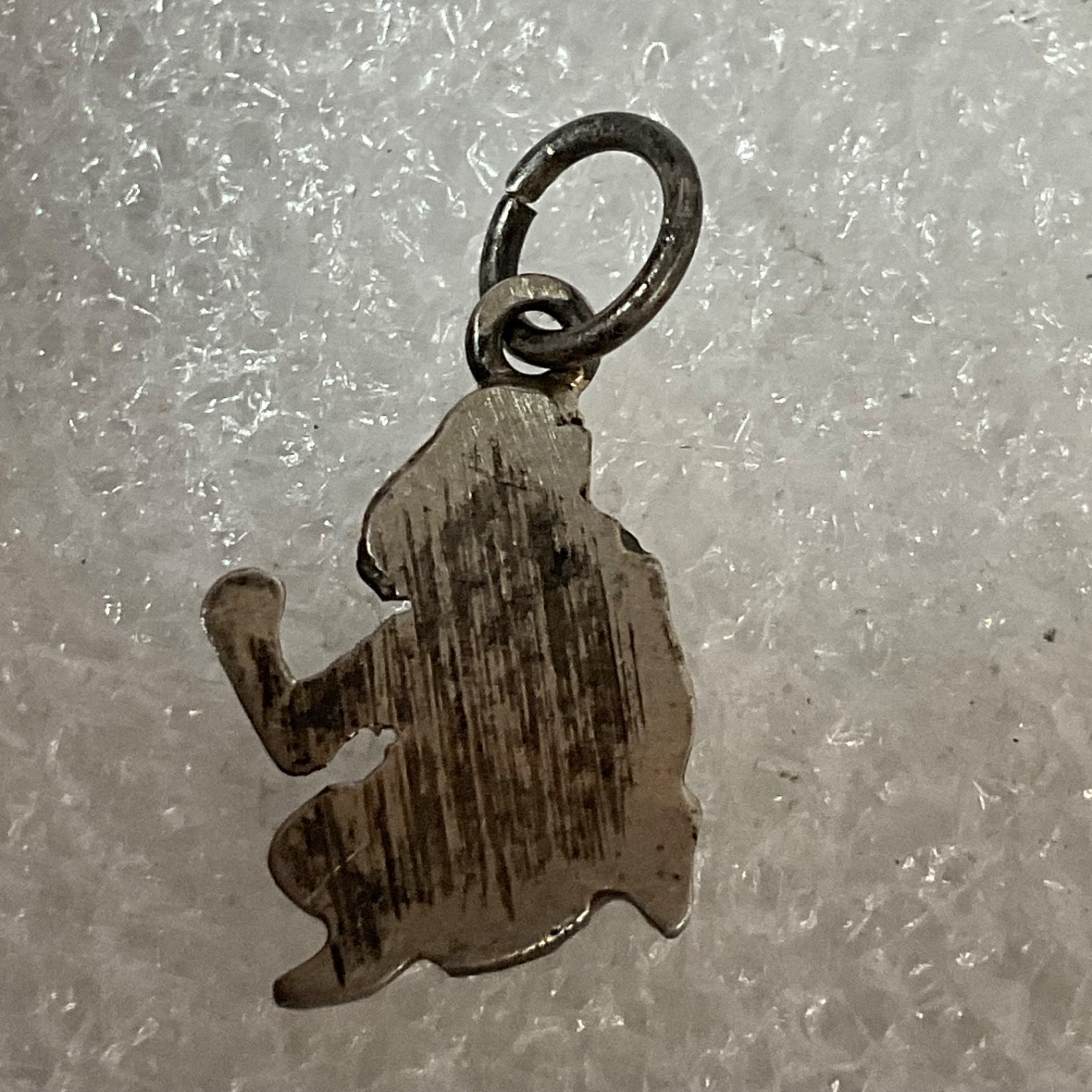 Vintage Silver Tone Monkey Boxer Charm Pendant 1.39g Jewelry Craft Collectible - Image 2