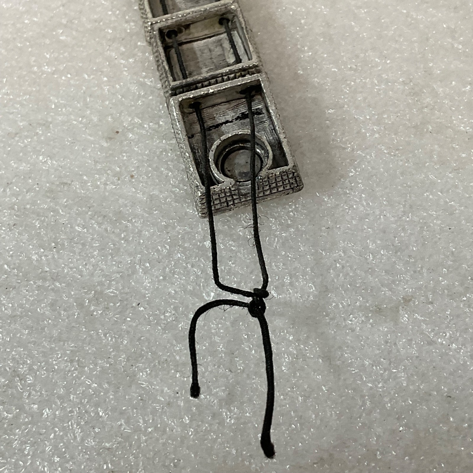 Vintage Style Boho Panel Bracelet Inlaid Stones Etched Metal 8” Adjustable - Image 18