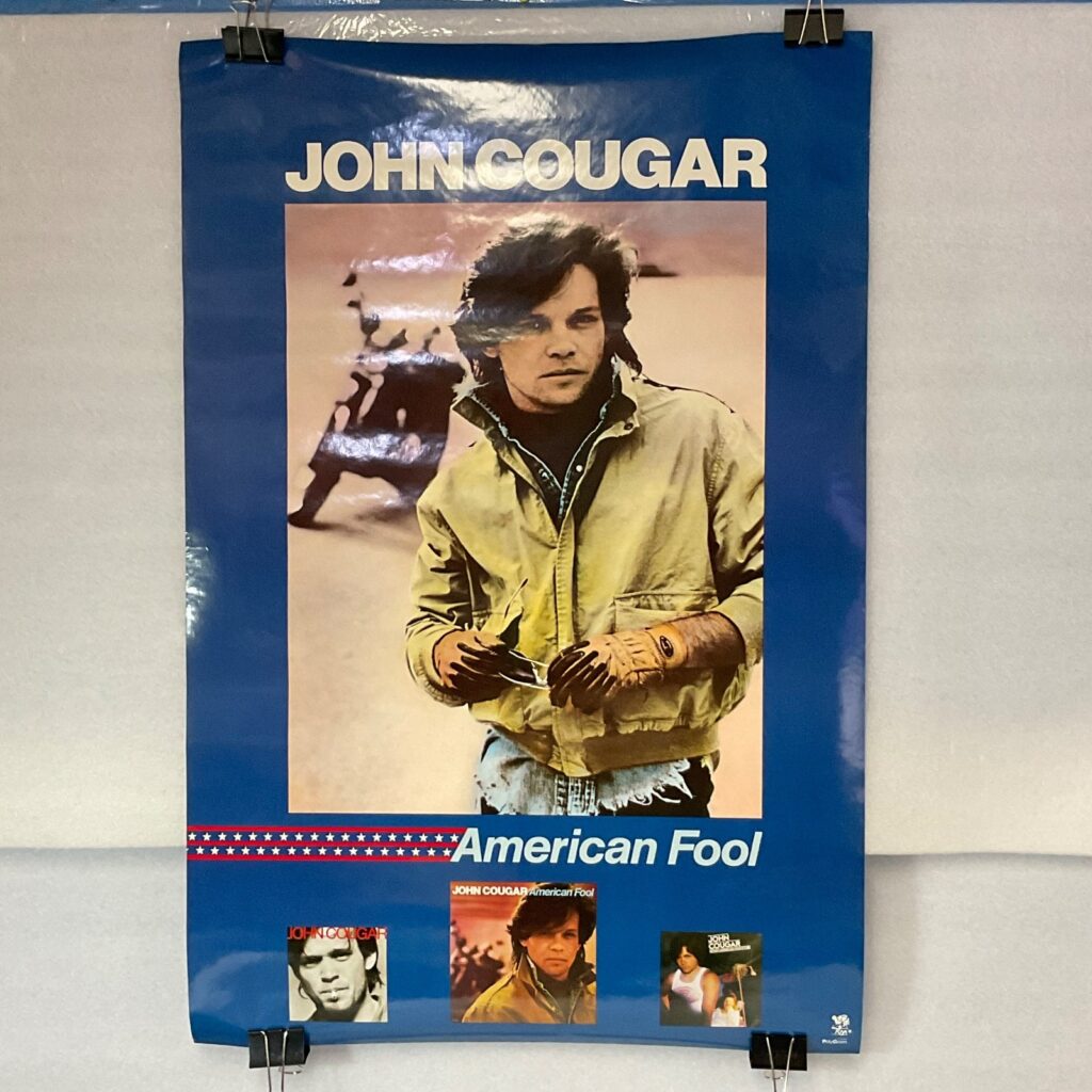 Vintage John Cougar American Fool Poster 36in x 24in PolyGram - Image 1