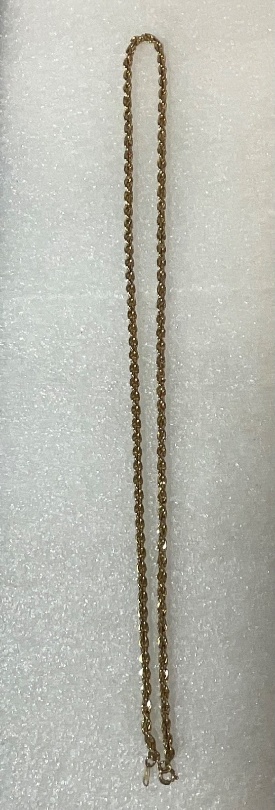 23" Gold Tone Rope Chain Necklace Vintage Style Fashion Jewelry Unisex - Image 3