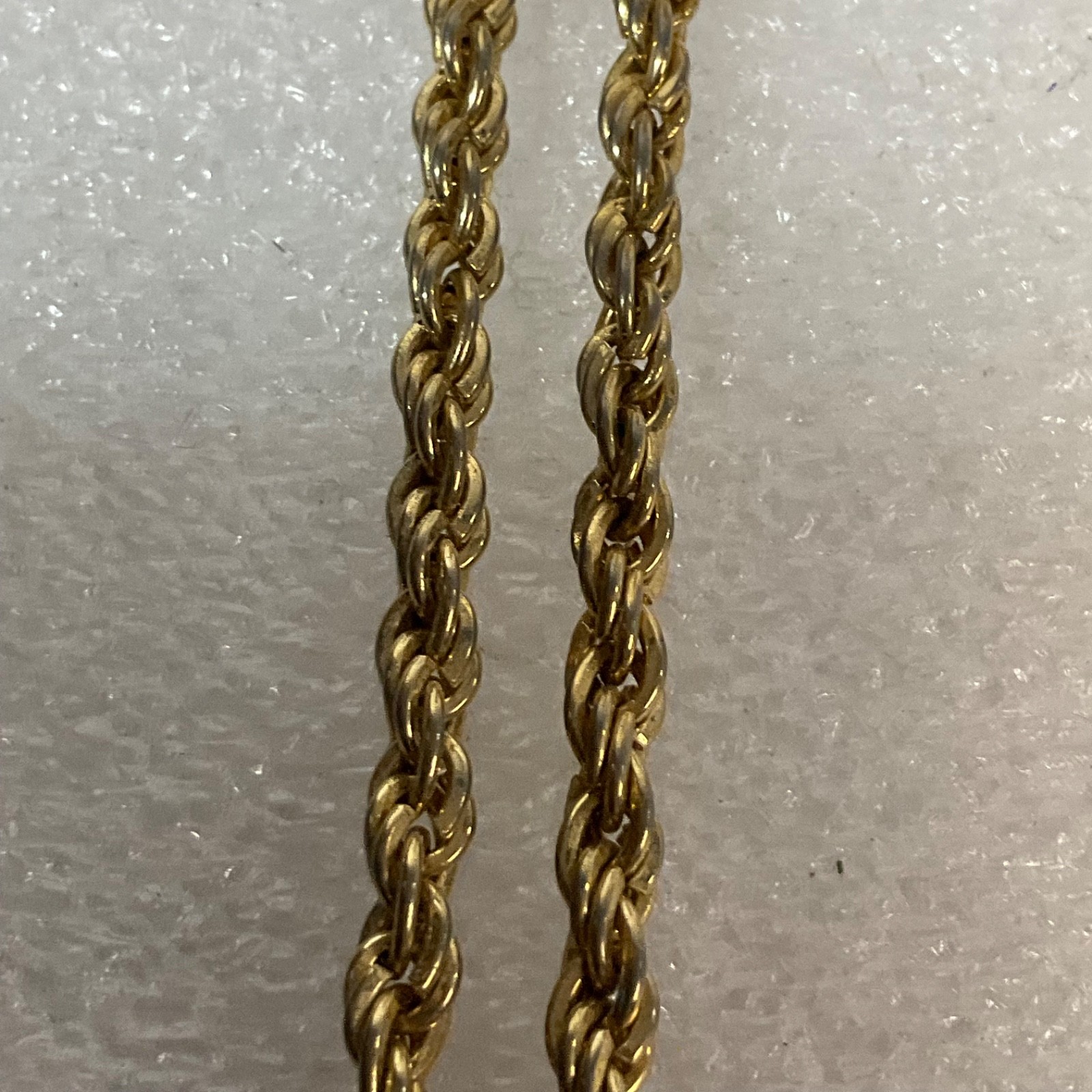 23" Gold Tone Rope Chain Necklace Vintage Style Fashion Jewelry Unisex - Image 6