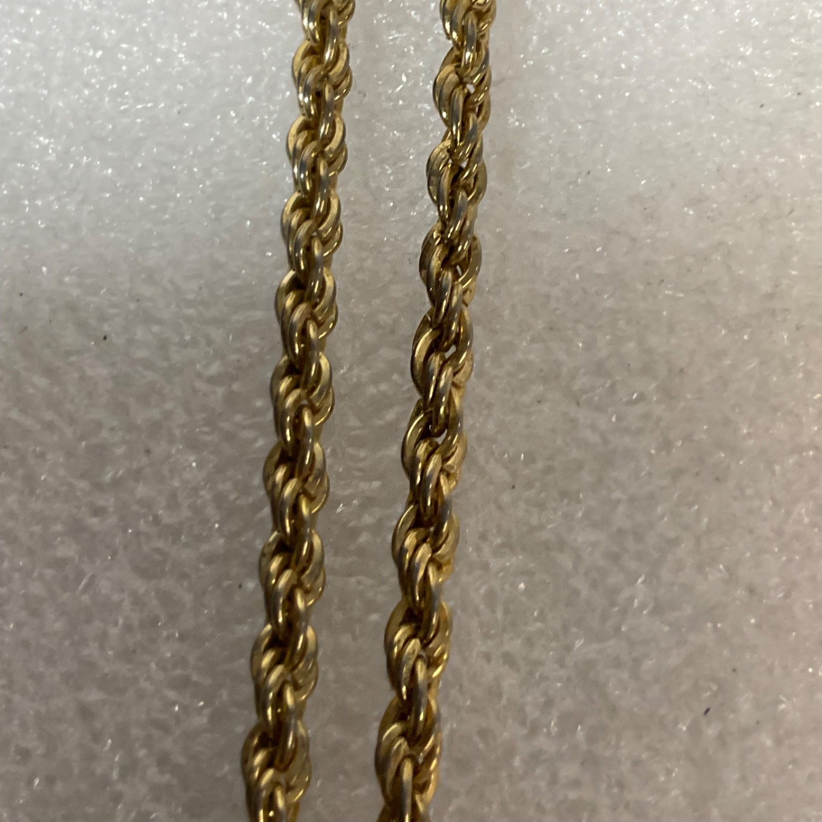 23" Gold Tone Rope Chain Necklace Vintage Style Fashion Jewelry Unisex - Image 7