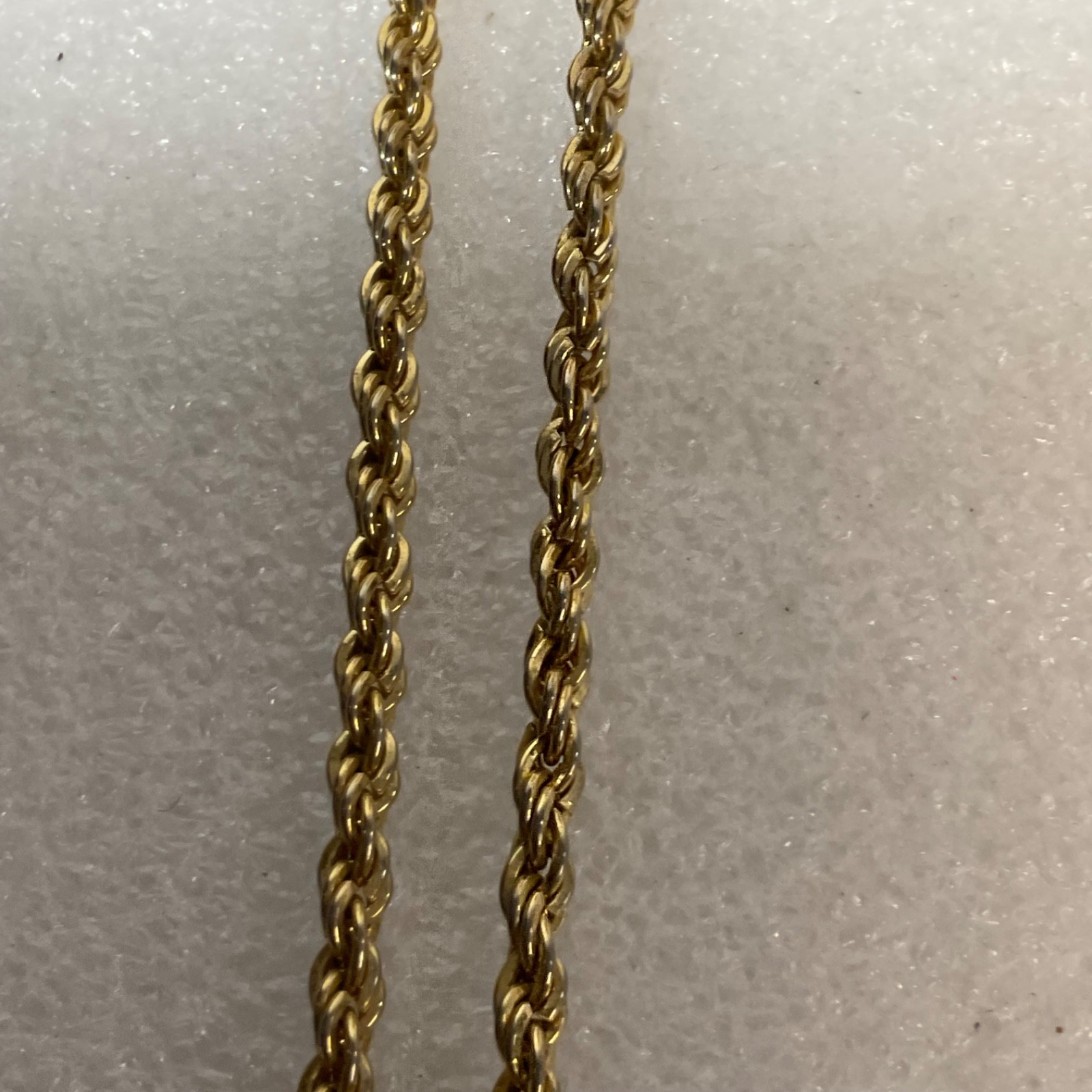 23" Gold Tone Rope Chain Necklace Vintage Style Fashion Jewelry Unisex - Image 8