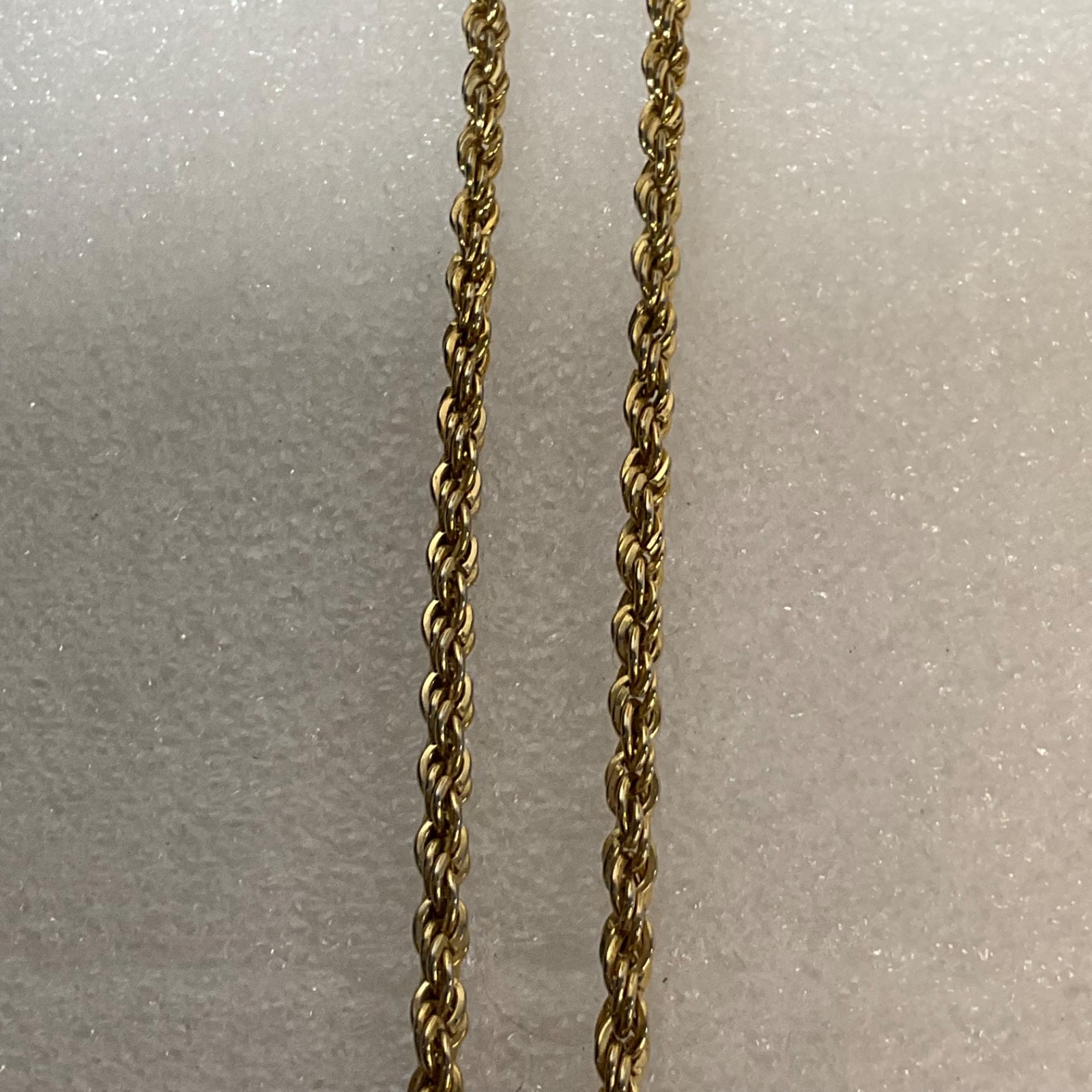 23" Gold Tone Rope Chain Necklace Vintage Style Fashion Jewelry Unisex - Image 9