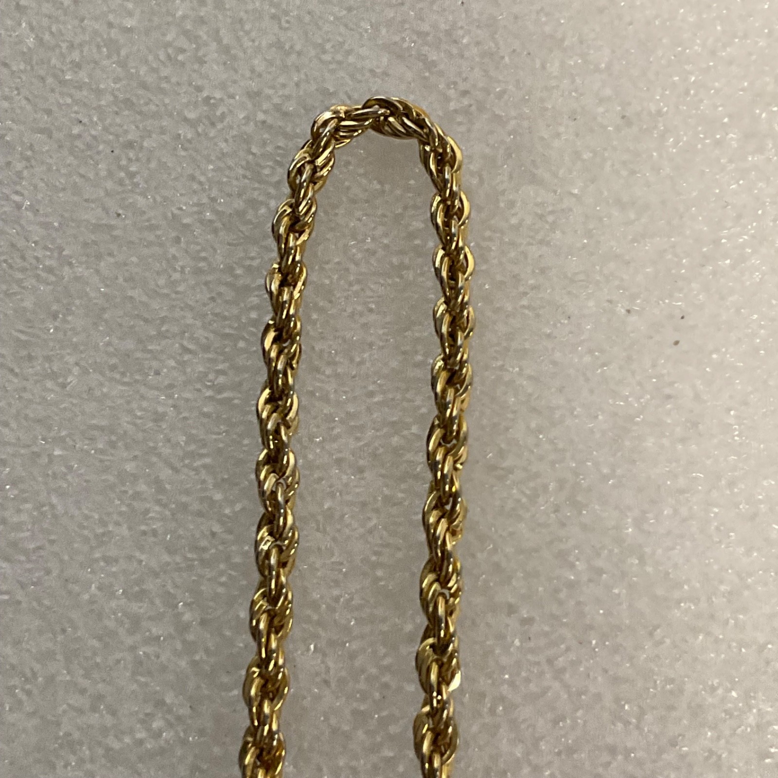 23" Gold Tone Rope Chain Necklace Vintage Style Fashion Jewelry Unisex - Image 10