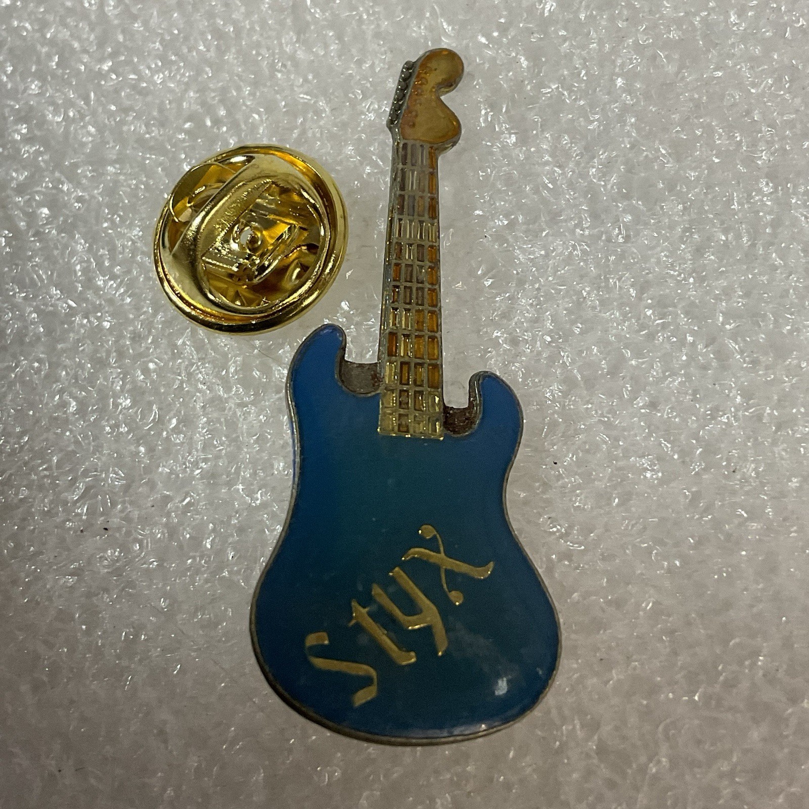 Styx Blue & Gold Vintage Metal Enamel Pin Pinback GnuCollectibles - Image 3