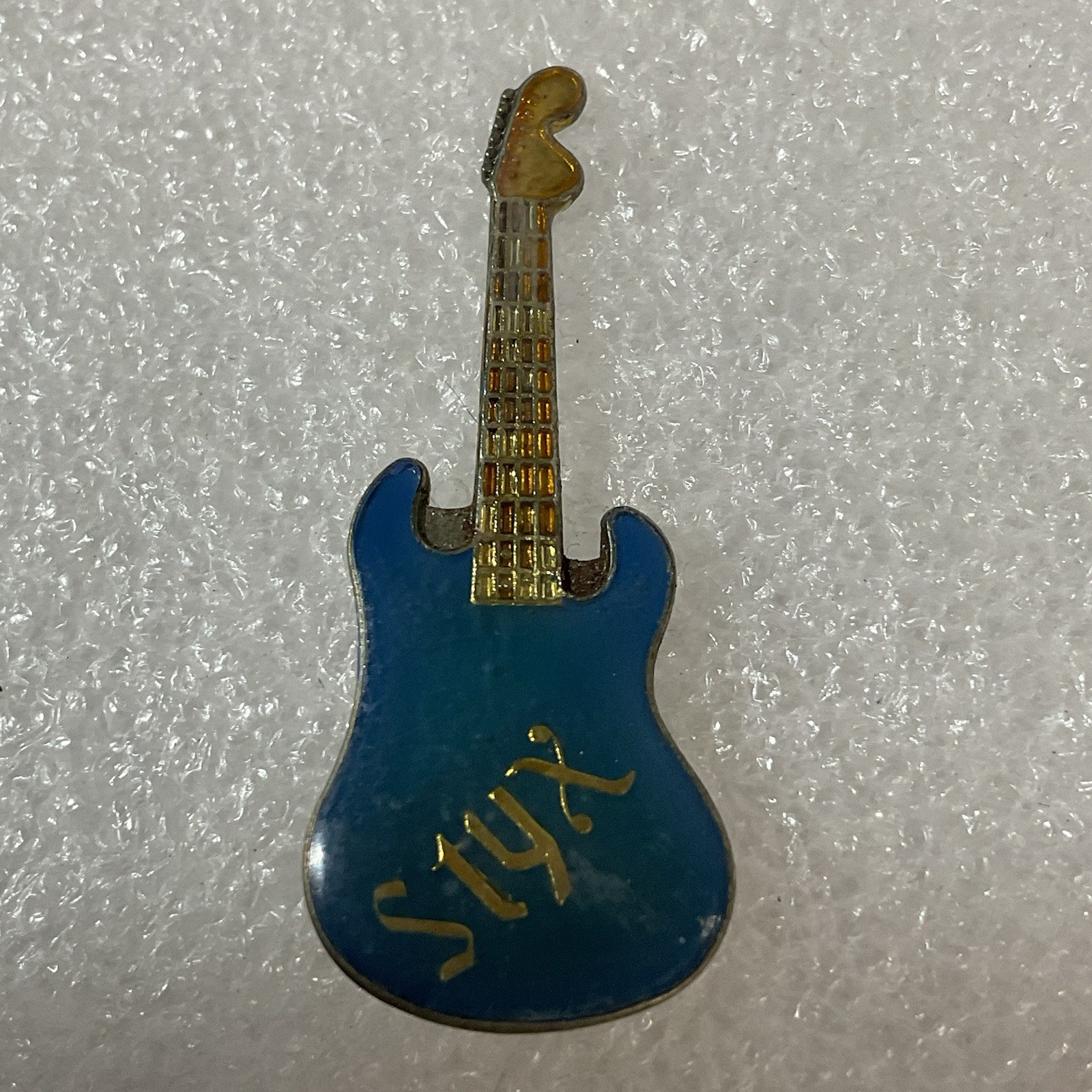 Styx Blue & Gold Vintage Metal Enamel Pin Pinback GnuCollectibles - Image 1