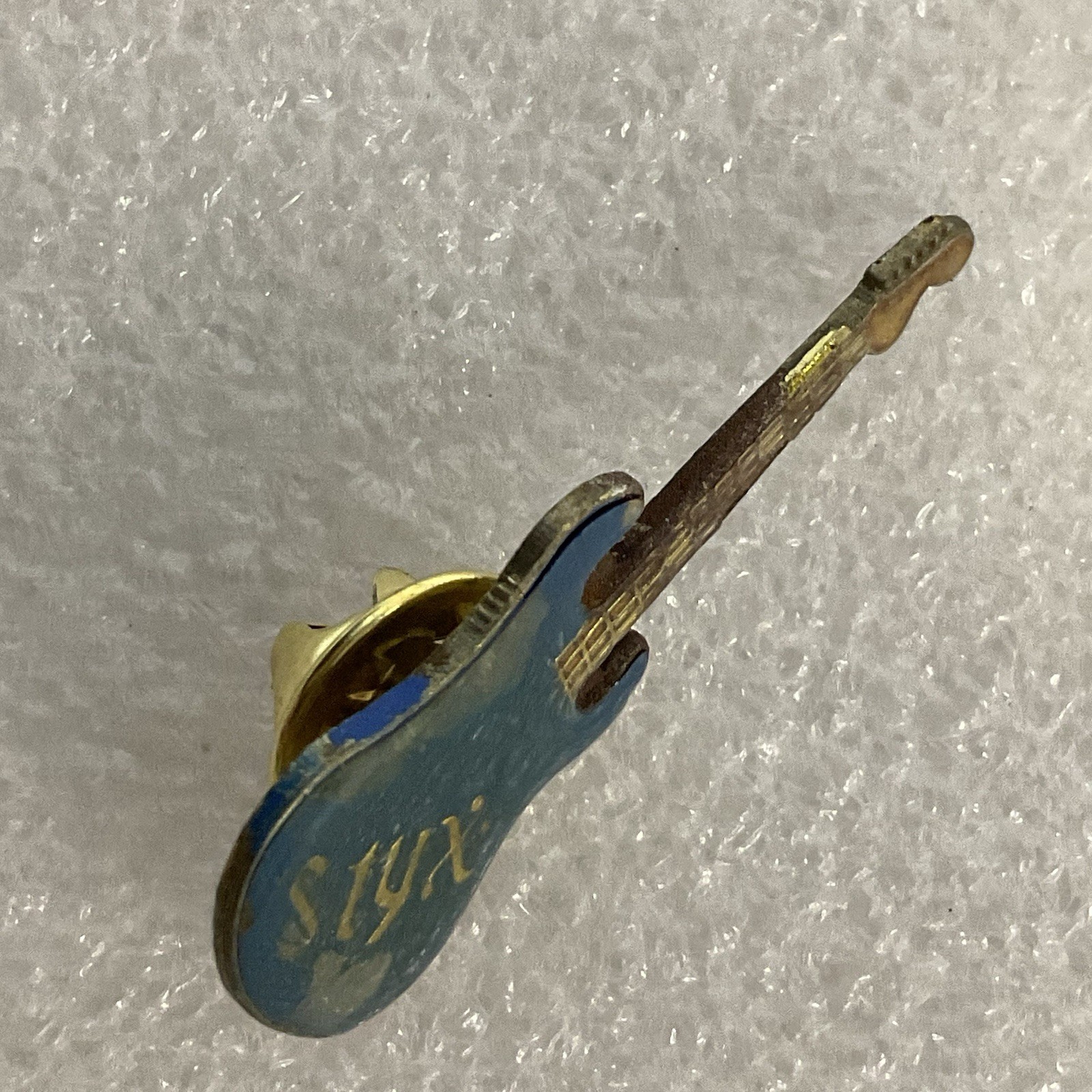 Styx Blue & Gold Metal Enamel Pin Vintage Pinback GnuCollectibles - Image 5