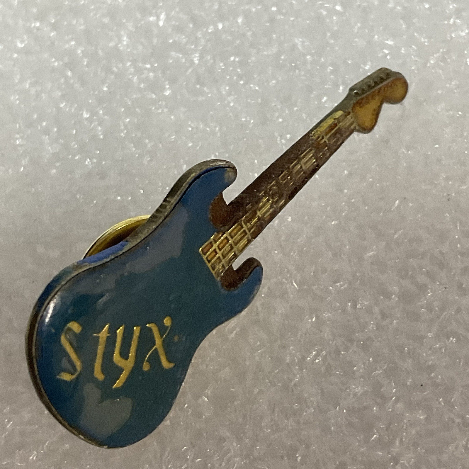 Styx Blue & Gold Metal Enamel Pin Vintage Pinback GnuCollectibles - Image 6