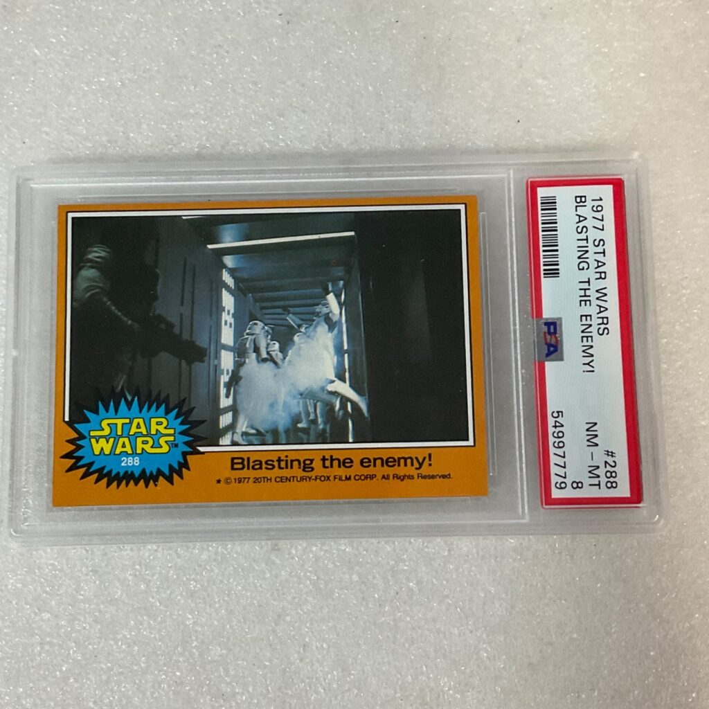 1977 Star Wars Blasting the Enemy #288 PSA 8 CERT#54997779 - Image 1