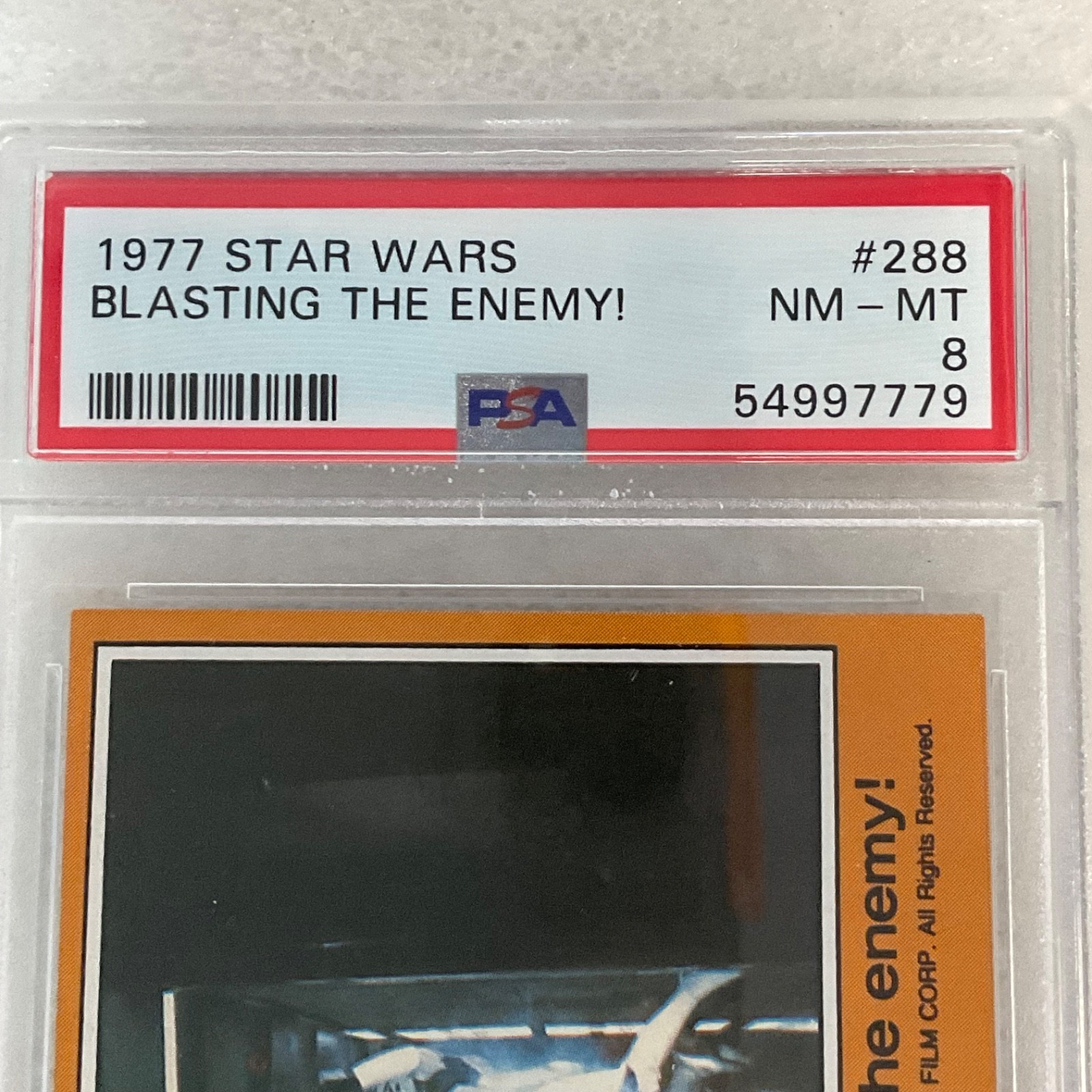 1977 Star Wars Blasting the Enemy #288 PSA 8 CERT#54997779 - Image 3