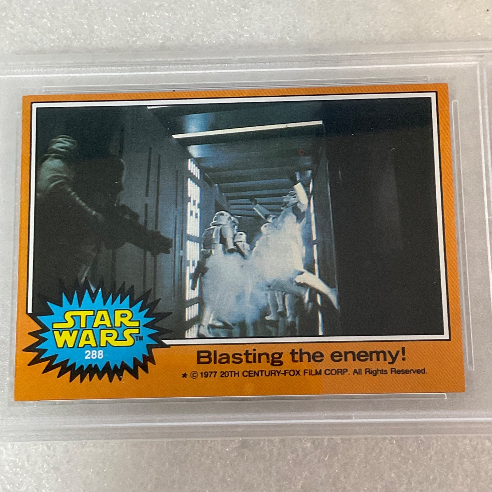 1977 Star Wars Blasting the Enemy #288 PSA 8 CERT#54997779 - Image 2