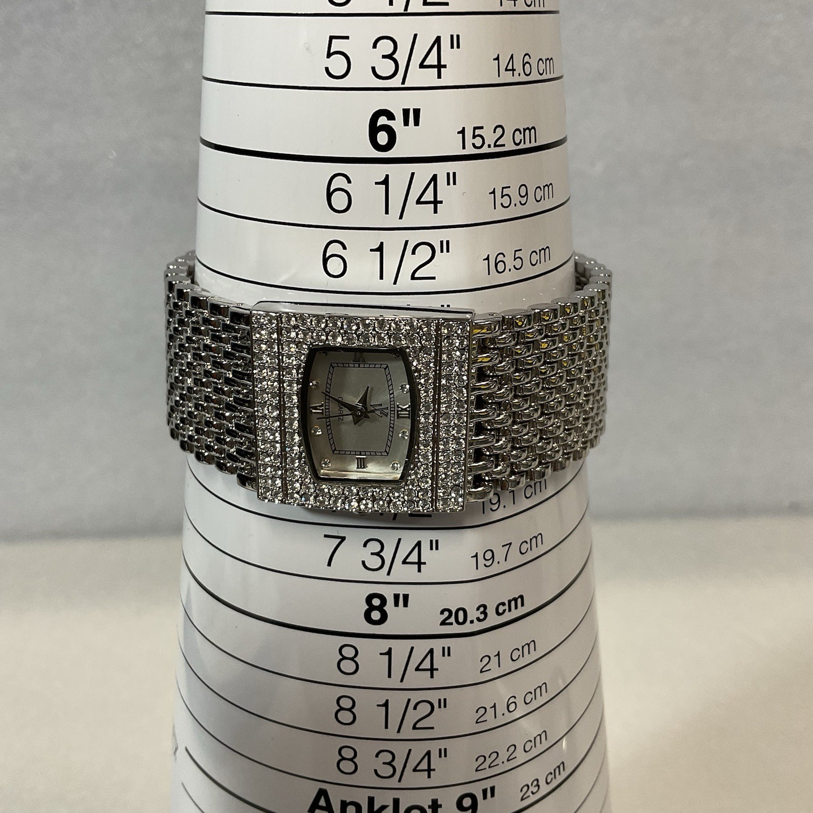 Victoria Wieck Quartz Watch Women Silver Rhinestone Japan Movt Needs Battery 7" - Image 19