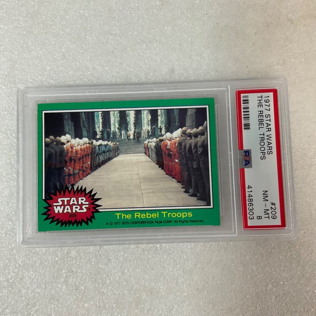Star Wars 1977 The Rebel Troops #209 Series 4 Green PSA 8 CERT#41486303 - Image 1