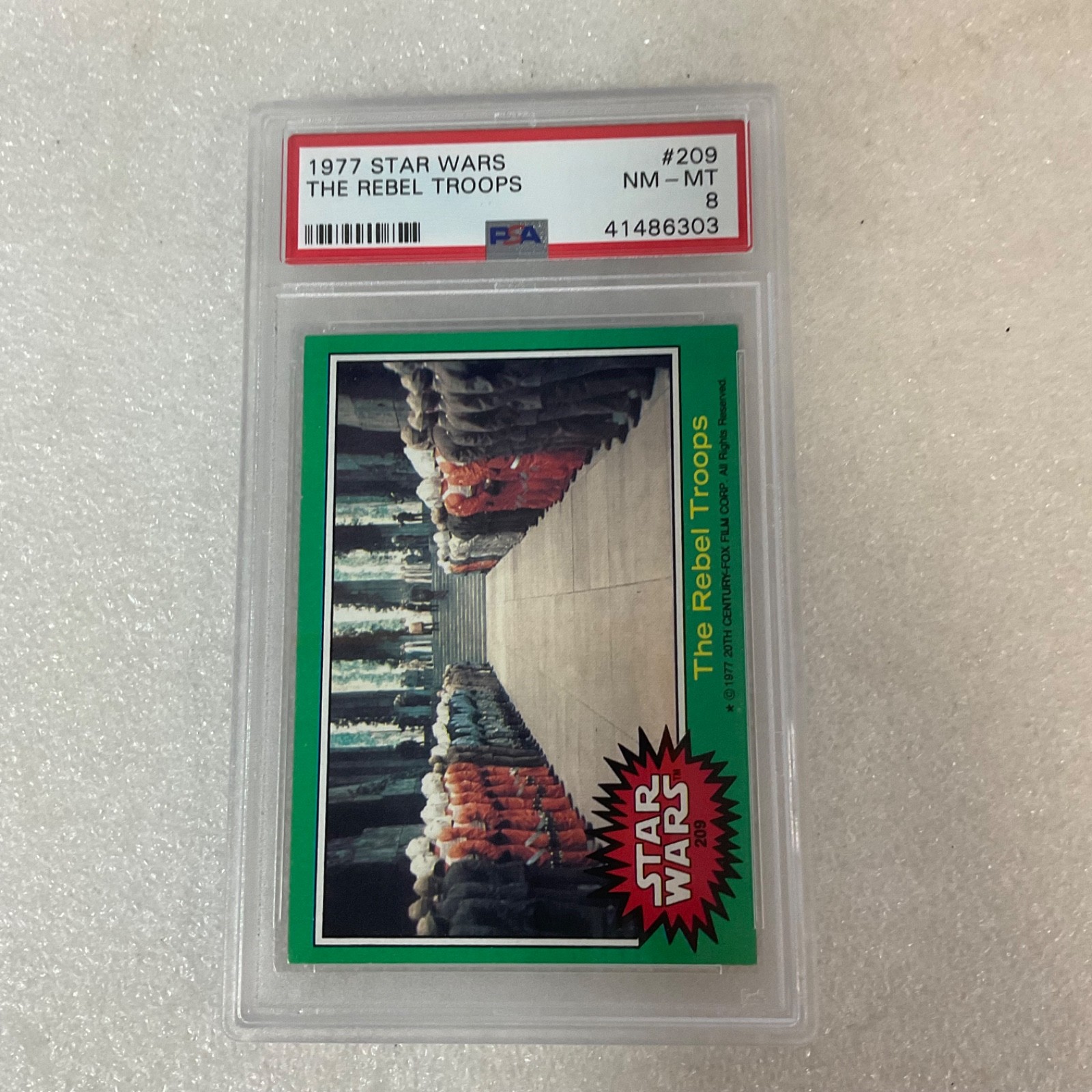 Star Wars 1977 The Rebel Troops #209 Series 4 Green PSA 8 CERT#41486303 - Image 2