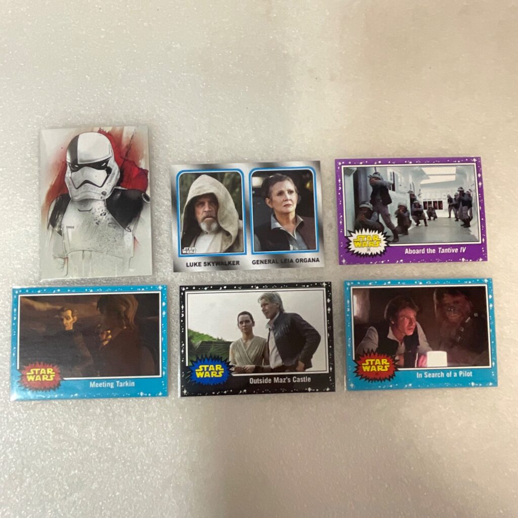 Star Wars Journey to The Last Jedi Topps 6 Card Lot 2017 - Image 1