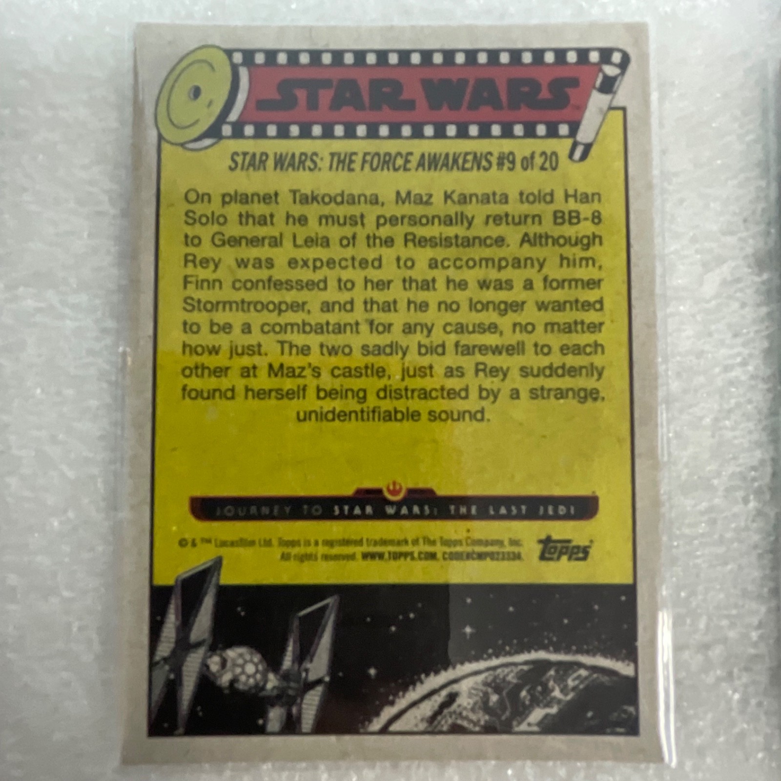 Star Wars Journey to The Last Jedi Topps 6 Card Lot 2017 - Image 11