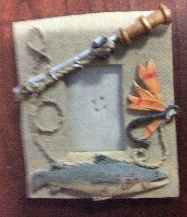 Fishing Themed Small Picture Frame 1 3/4" X 1" FoundArtShopCom - Image 3