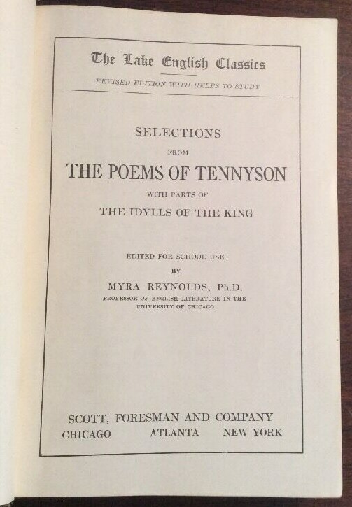 Selections From The Poems Of Tennyson 1913 Hardback PreownedBook.com - Image 1