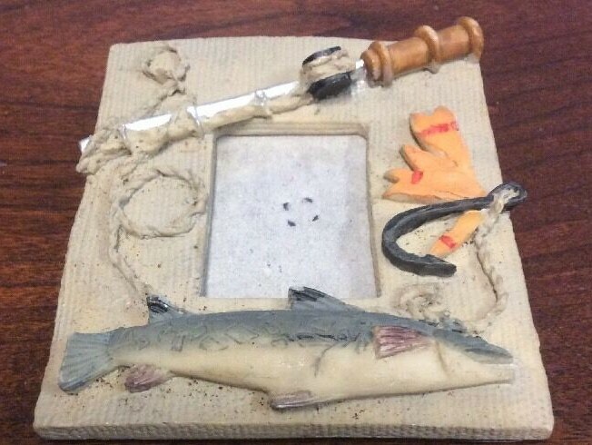 Fishing Themed Small Picture Frame 1 3/4" X 1" FoundArtShopCom - Image 2