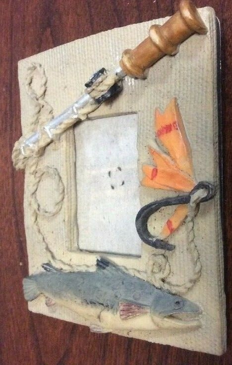 Fishing Themed Small Picture Frame 1 3/4" X 1" FoundArtShopCom - Image 4