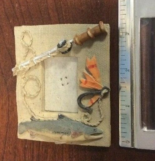 Fishing Themed Small Picture Frame 1 3/4" X 1" FoundArtShopCom - Image 10