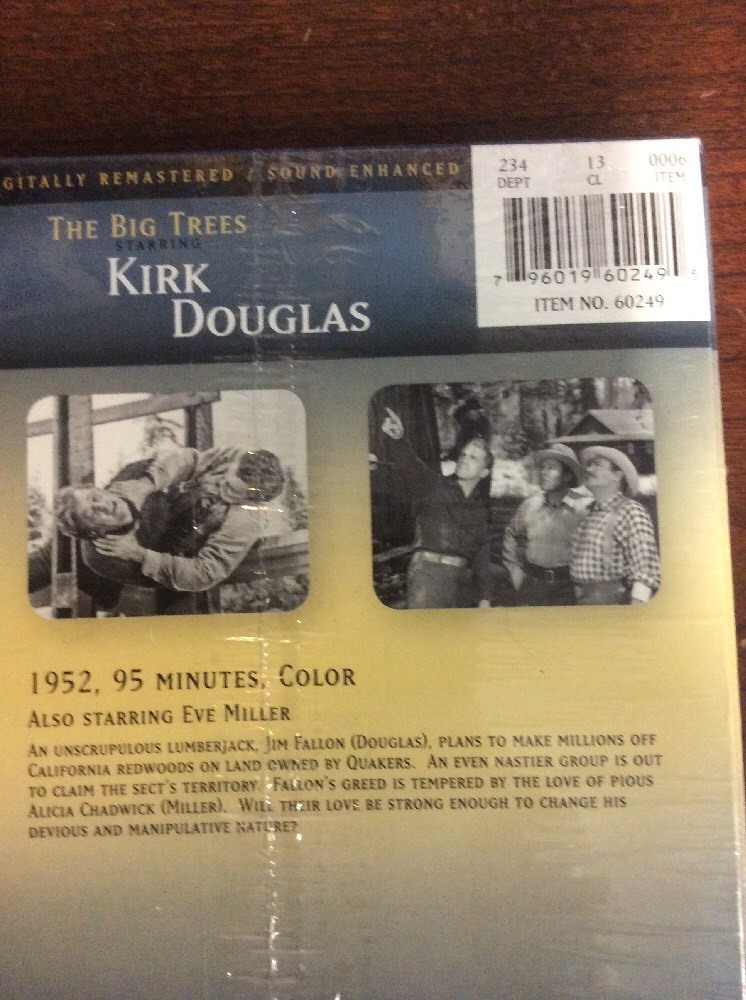 The Big Trees 1952 edition DVD 2004 Kirk Douglas Eve Miller - Image 6