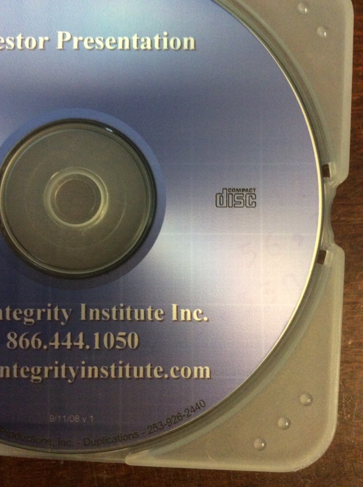 Investor Presentation The Integrity Institute Compact Disc UsedCDmusicCom - Image 6