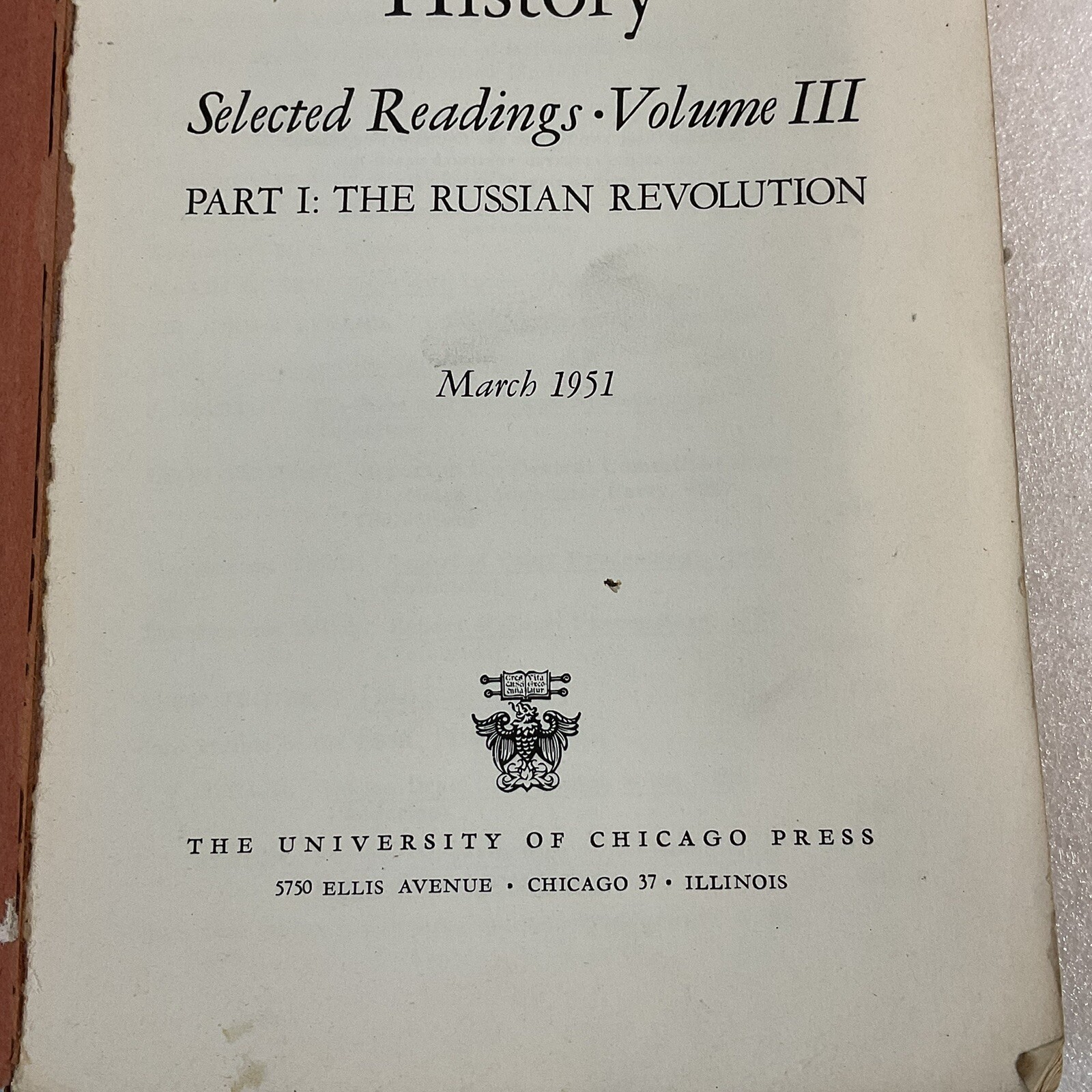 History Selected Readings Volume III 1951 Siftback No Back Cover BookGnu - Image 8