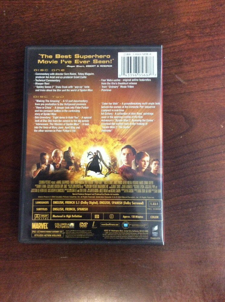 Spider-Man 2 (DVD, 2004, 2-Disc Set, Special Edition, Fullscreen) - Image 3