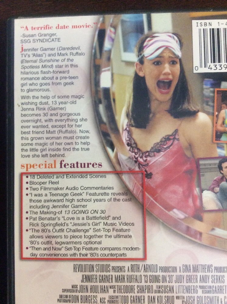13 Going on 30 DVD 2004 Special Ed Mark Ruffalo Jennifer Garner RecycledDVD.com - Image 12